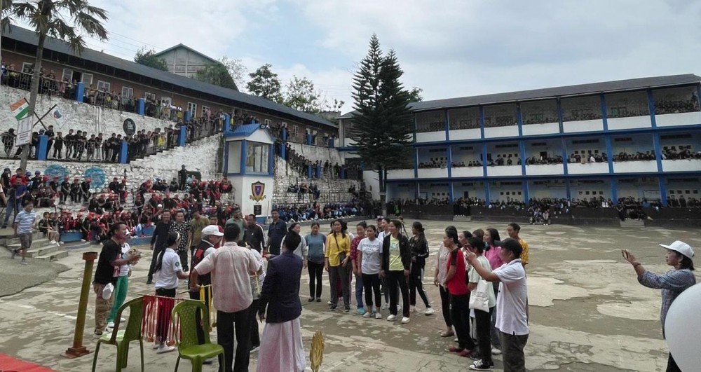 A moment during the inaugural of the Loyola Higher Secondary School 2023 sports week which kicked off on Wednesday.